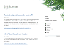 Tablet Screenshot of erikrunyon.com